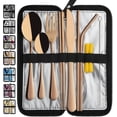 thumbnail image 1 of Portable Travel Utensils Reusable Silverware with Case for Fixing Tableware Pieces Stainless Steel Stable Flatware Set Camping Picnic Cutlery Set ( Set), 1 of 8