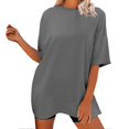 thumbnail image 4 of Heiheiup Robes pour Femmes 2024 Imprimé d'Été Large Manches Courtes 3D Manches Courtes T-Shirt Imprimé Femmes, 4 of 4