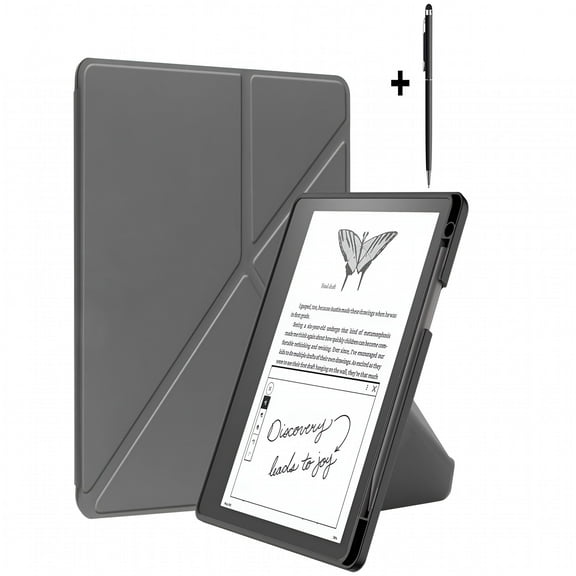 GJX Slim Case for Kindle Scribe 10.2 inch 2022 Released - Premium Leather Case Protective Smart Folio Shell Cover with Pen Holder, Auto Wake/Sleep, Multi-Viewing Angles, Stylus Pen