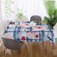 thumbnail image 6 of Ryvnso Flowers with Lattice Rectangle Table Cloth Tablecover Dinning Tablecloth 54"x54", 6 of 8