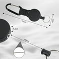 thumbnail image 2 of 3 pieces extendable lanyard. Heavy Duty Retractable Key Roll Key Chain with 80cm steel wire rope. Badge Jojo for Pants and Belt - Black, 2 of 5