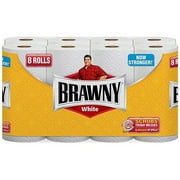 Brawny White Paper Towels, 8ct
