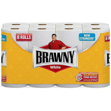 Brawny White Paper Towels, 8ct