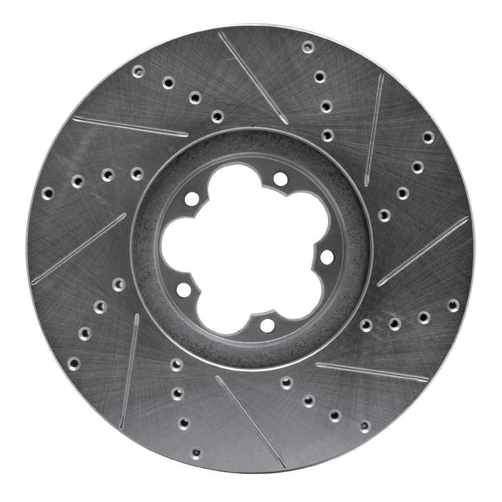 Dynamic Friction Company 631-54230L DFC Brake Rotor - Drilled And Slotted - Silver