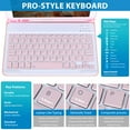 thumbnail image 3 of Keyboard Case for iPad 6th Generation(2018)  iPad 5th Gen(2017)  iPad Air 2  iPad Air  iPad Pro 9.7  Detachable Bluetooth Keyboard with Pencil Holder  Black, 3 of 6