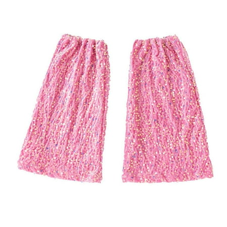 RUISINERY Women s Fahion Sequins Leg Warmers Leather Foot Covers Punk Knee Highs Leg Socks Dances Party Leg Sleeve Gaiters Gifts