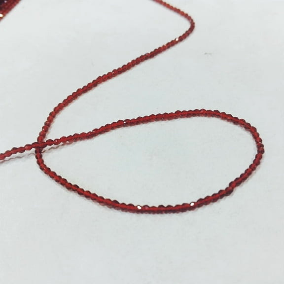 ROYALGEMSTONE Red Ruby Faceted Rondelle Beads 2MM Beads Crystal Necklace Gemstone Crystal Necklace