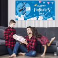 thumbnail image 4 of Happy Fathers Day Banner, 2.9*5.9ft Father's Day Background Cloth Party Decoration Banner,Rustic Fathers Day Party Decoration Supplies ,Fathers Day Gifts from Son and Daughter, 4 of 6
