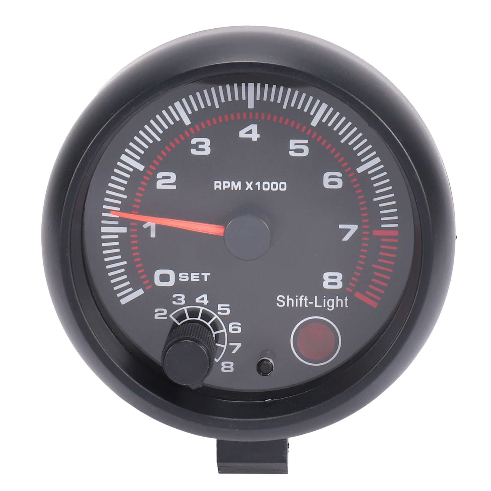  NCElec Universal 3.75 12V White LED Backlit Tachometer Gauge  with Red Shift Light for Auto Gasoline Car, 0-8000 RPM : Automotive