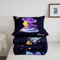 thumbnail image 5 of Manfei Colorful Axolotl Full Size Comforter Sets,Kawaii Animal Bedding Comforter Set,Black Reversible,3-Piece,1 Comforter and 2 Pillowcases, 5 of 7