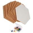 thumbnail image 4 of LABELEPH Hexagon Cork Wall Tiles for Desk and Office Notice Board with Assorted Color 7.86X6.88X0.24in, 4 of 8