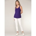 thumbnail image 5 of Made by Johnny Women's Summer Sleeveless Pleated Back Closure Casual Tank Tops XL DARK_PURPLE, 5 of 6