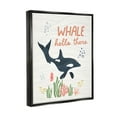 thumbnail image 3 of Stupell Industries Whale Hello There Orca Graphic Art Jet Black Floating Framed Canvas Print Wall Art, Design by Nina Blue, 3 of 6
