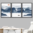 thumbnail image 2 of IDEA4WALL Framed Canvas Print Wall Art Set Watercolor Pastel Mountain Valley Nature Wilderness Modern Art Decorative Landscape Rustic for Living Room, Bedroom, Office - 24"x36"x3 Black, 2 of 5