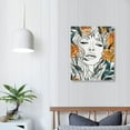thumbnail image 3 of COMIO  Abstract Female Faces Wall Art, Black and White Decor, Beauty, Leaves and Flowers Continuous Line Art, Boho Wall Decor, Wall Art Print, 3 of 4