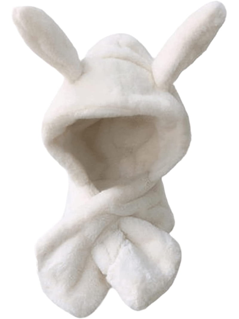 CoCopeaunt Women Bunny Ear Scarf Beanie Hat 2 in 1  display picture 3