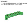 thumbnail image 4 of Terminal Grounding Bar Block Barrier Brass Strip 8 Positions Green Pack of 2, 4 of 5