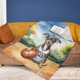 thumbnail image 4 of Happy Father's Day Rat Terrier Playing Basketball with Best Dad Jersey Cozy Fleece Blanket Ratty Dog Lover Warm Soft Throw Blanket - 13006, 4 of 5