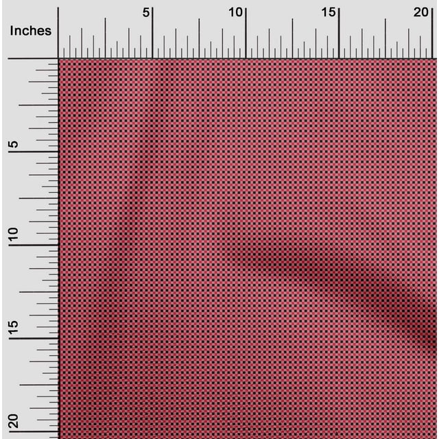 oneOone Tissu Popeline de Coton à Carreaux Vichy Imprimé 1 Yard 56 Pouces de Large