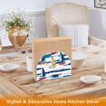 thumbnail image 6 of Yayeee Napkin Holder for Table Set of 2 Kitchen Paper Tissue Organization, Dark Blue Hand Drawn Sailboats, 6 of 8