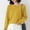 Yellow, variant on Vinsonshop Womens Crewneck Sweaters Long Sleeve Ribbed Knit Pullover Tops Casual Fall Clothes Winter Warm Basic Jumpers Everyday Wear Beige L