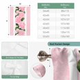 thumbnail image 6 of Pink Roses Tie Up Curtains for Windows, Adjustable Balloon Window Shades, Valentine's Day Romantic Flowers Green Leaf Stripes Kitchen Window Treatments Farmhouse Short Curtains 42"x45", 6 of 8