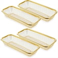thumbnail image 1 of 4 Pcs Gold Kitchen Drawer Organizer,Kitchen Drain Basket,Stackable Mesh Storage Baskets,for Holding Knife, Fork,Spoon,4 * kitchen storage baskets,Gold, 1 of 6