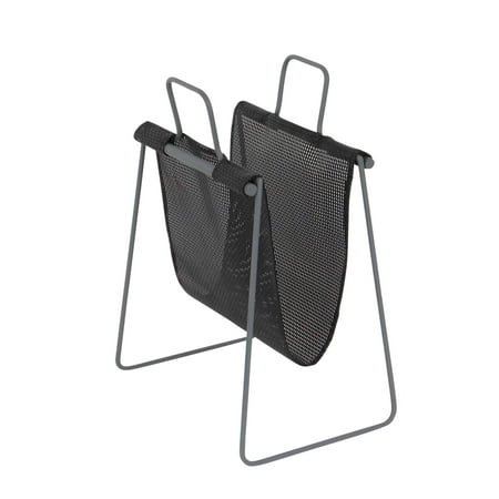 UPC: 0758647656172 | Decmode Contemporary 20 x 16 inch black iron and fabric mesh magazine holder  Black
