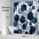 thumbnail image 2 of Cortina de baño impermeable con decoración de arte geométrico, juegos de cortinas de ducha de tela abstracta para decoración del hogar, 2 of 5