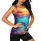 thumbnail image 2 of Fotbe Hawaiian Island Dolphin Blusas Sin Mangas para Mujer – Estilo Casual, Corte Suelto, Slim-Fit, Cuello Redondo Deportivo, Tops de Verano para Gimnasio y Yoga-Large, 2 of 7