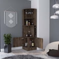 thumbnail image 5 of FM FURNITURE Seattle Bar Cabinet with 2 Doors Engineered Wood Dark Brown, 5 of 6