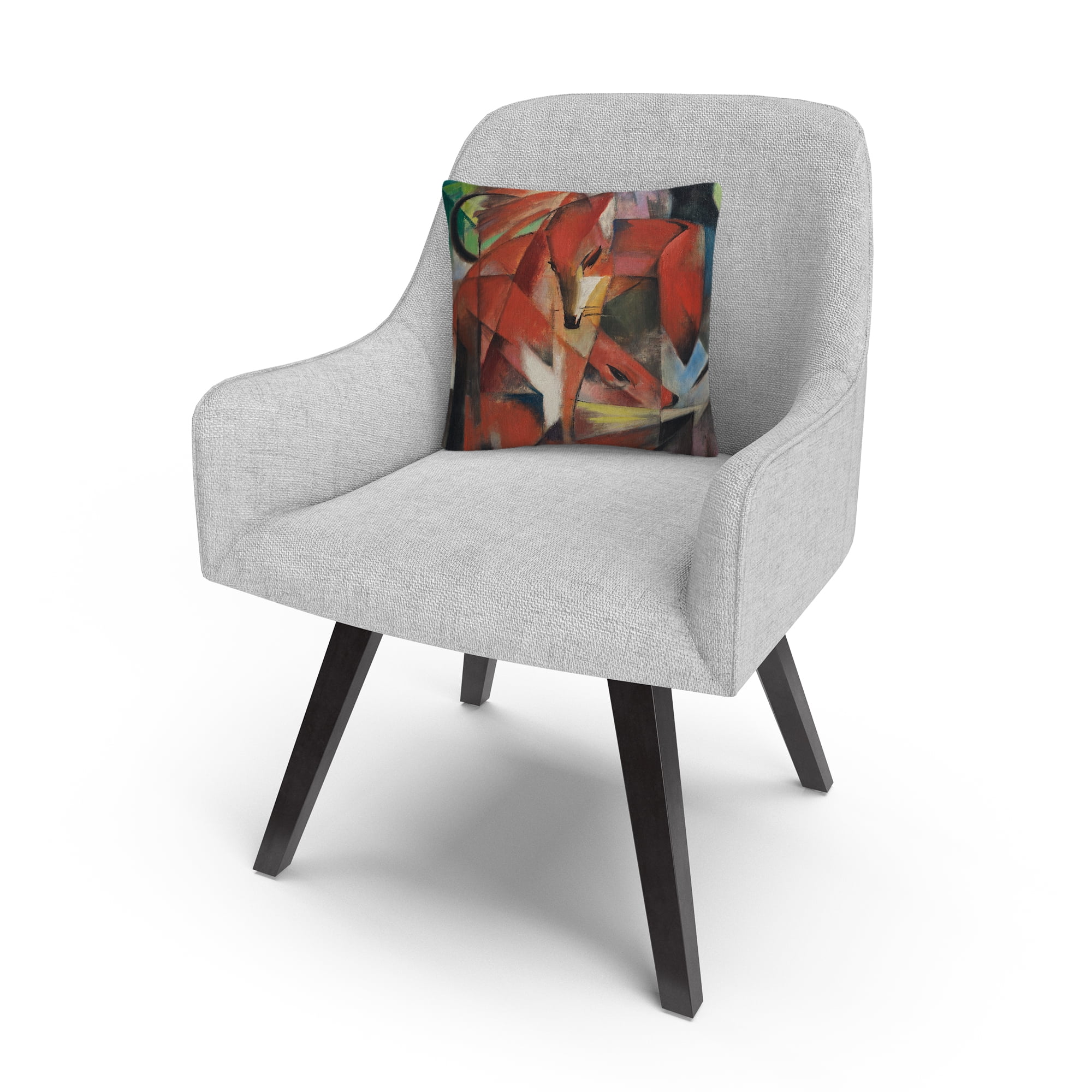 Franz Marc 'The Fox 1913' 16 X 16 Decorative Throw Pillow