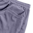thumbnail image 6 of ZHOGXU Mens Casual Pants Drawstring Elastic Waisted Solid Color Corduroy Comfortable Trousers With Pockets For Daily Wear Light Purple L, 6 of 8