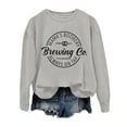 thumbnail image 4 of FAOWME Women Pullover Long Sleeve Round Neck Letter Print Comfortable Fashion Soft Sweatshirt For Fall Winter Daily Wear Grey Xxl, 4 of 4