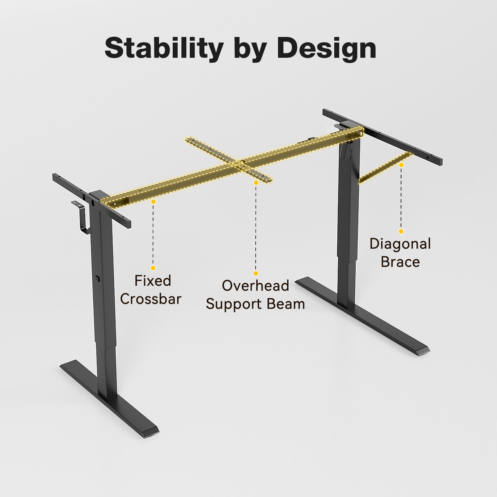 55 Inch L Shaped Standing Desk, 55 x 32 Sit Stand up Desk, Height Adjustable Computer Desk, Reversible Corner Workstation, Carbon Fiber Black