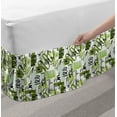 thumbnail image 2 of Abstract Bed Skirt, Doodle Pastel Stripes with Curved Lines Tribal Illustration, Elastic Bedskirt Dust Ruffle Wrap Around for Bedding Decor, 4 Sizes, Olive Green Pale Green, by Ambesonne, 2 of 2