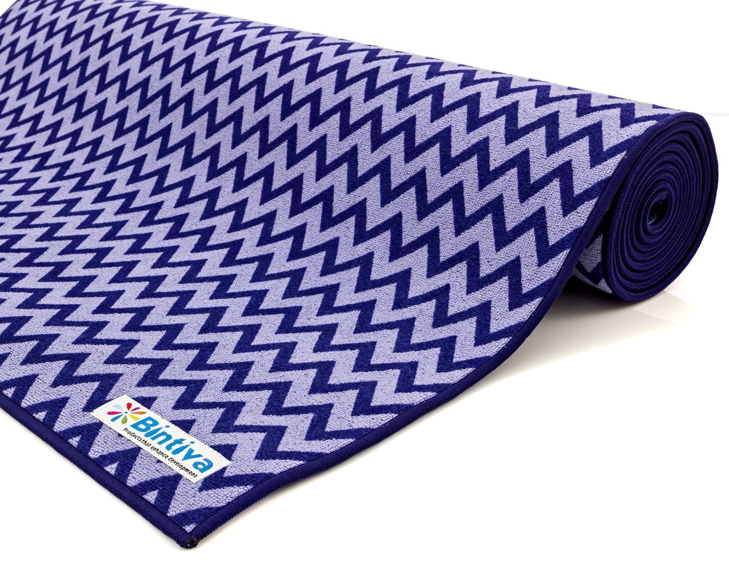 Yoga Mat 2 in 1 Towel and mat Combination Eco Friendly Unique Non Slip "Fusion" Mat - Blue