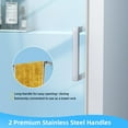 thumbnail image 6 of Garvee 56-60" W x 75" H Sliding Shower Door, Frameless Glass Shower Door with 5/16" (8mm) Clear Tempered Glass, Explosion-Proof Film, Pull Handle, Stainless Steel Hardware, Brush Sliver Finished, 6 of 8