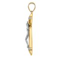 thumbnail image 2 of 14K Two-Tone Gold Classic CZ Iona Crucifix Pendant, 2 of 4