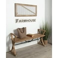 thumbnail image 4 of Kate and Laurel Travere Wood Bench, Rustic Finish with Ornate Black Painted Metal Support Bar, 4 of 5