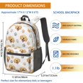 thumbnail image 3 of Golden Retriever and Dog Paw Print 17" School Backpacks for Teens,Waterproof Oxford Fabric,S-Shape Padded Straps for School,Travel,Hiking,Camping, 3 of 6
