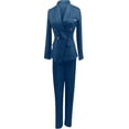 thumbnail image 2 of Blazer de mujer con trajes de pantalón Trabajo de oficina Traje de negocios Chaqueta Conjunto de traje de 2 piezas, 2 of 4