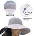 thumbnail image 3 of Sombreros para el sol para mujer, ligeros, plegables y empacables, para playa, 3 of 5
