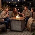 thumbnail image 6 of BALI OUTDOORS 28" Gas Fire Pit Table with Metal Lid and Lava Rocks, 50,000 BTU / Gray, 6 of 10
