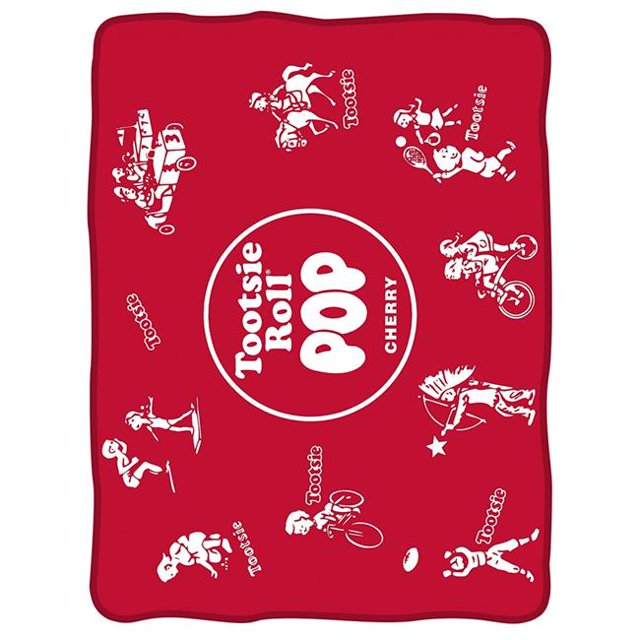 Imaginarium Goods Tootsie Pop Fleece Blanket In Red Background