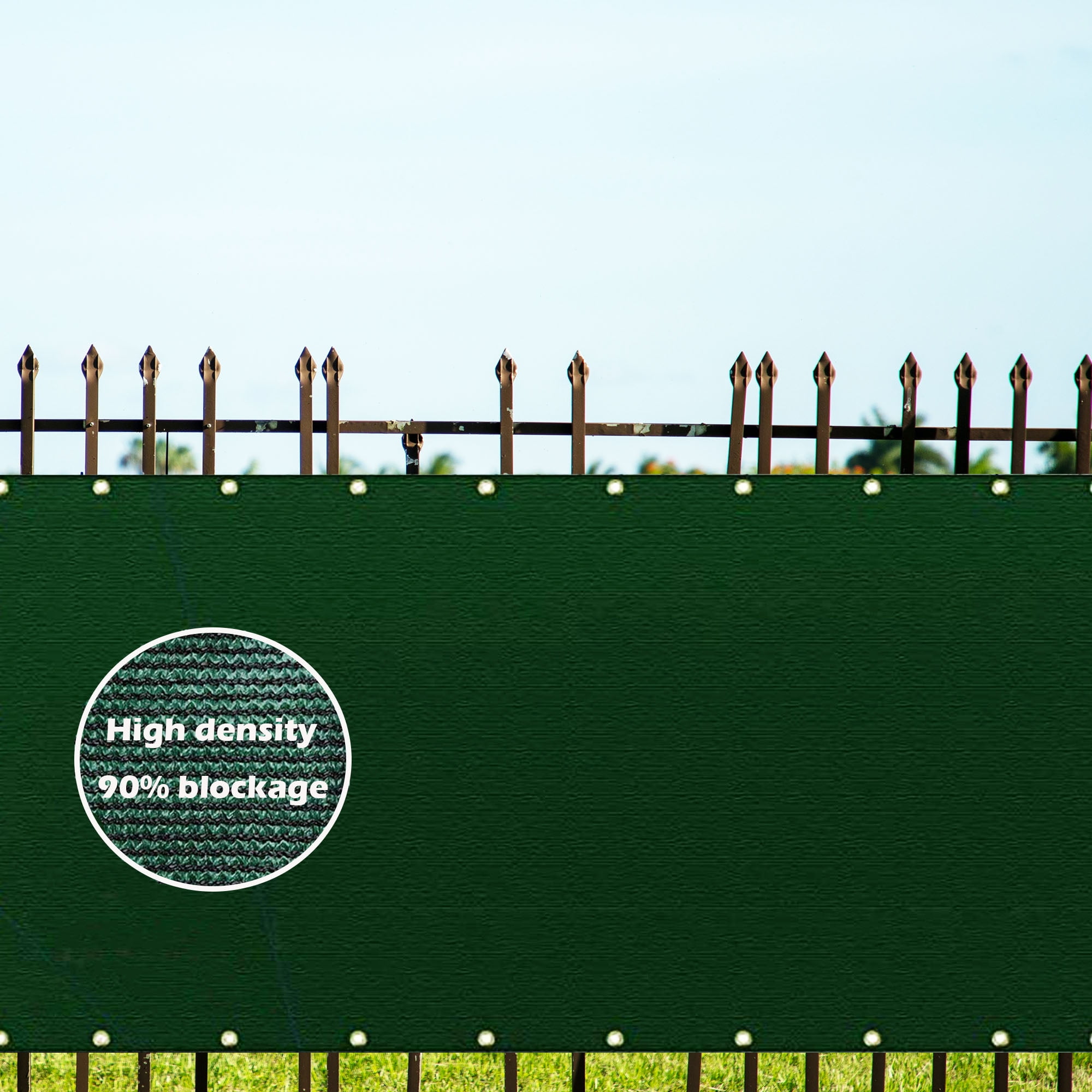Bibana 6ft x 50ft Privacy Fence Screen Windscreen Shade Cloth for Garden and Balcony - Green