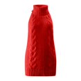 thumbnail image 1 of KHONTS , Chandail d'Anime pour Femme, Robe Tricotée à Col Roulé Japonaise, Chandail Sans Dos, Gilet Sans Manches Rouge TG, 1 of 4