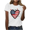 thumbnail image 2 of Simua Womens Summer Casual Short Sleeve Tops Patriotic T-Shirt 4th of July Shirt Fashion Printed Shirt, 2 of 4