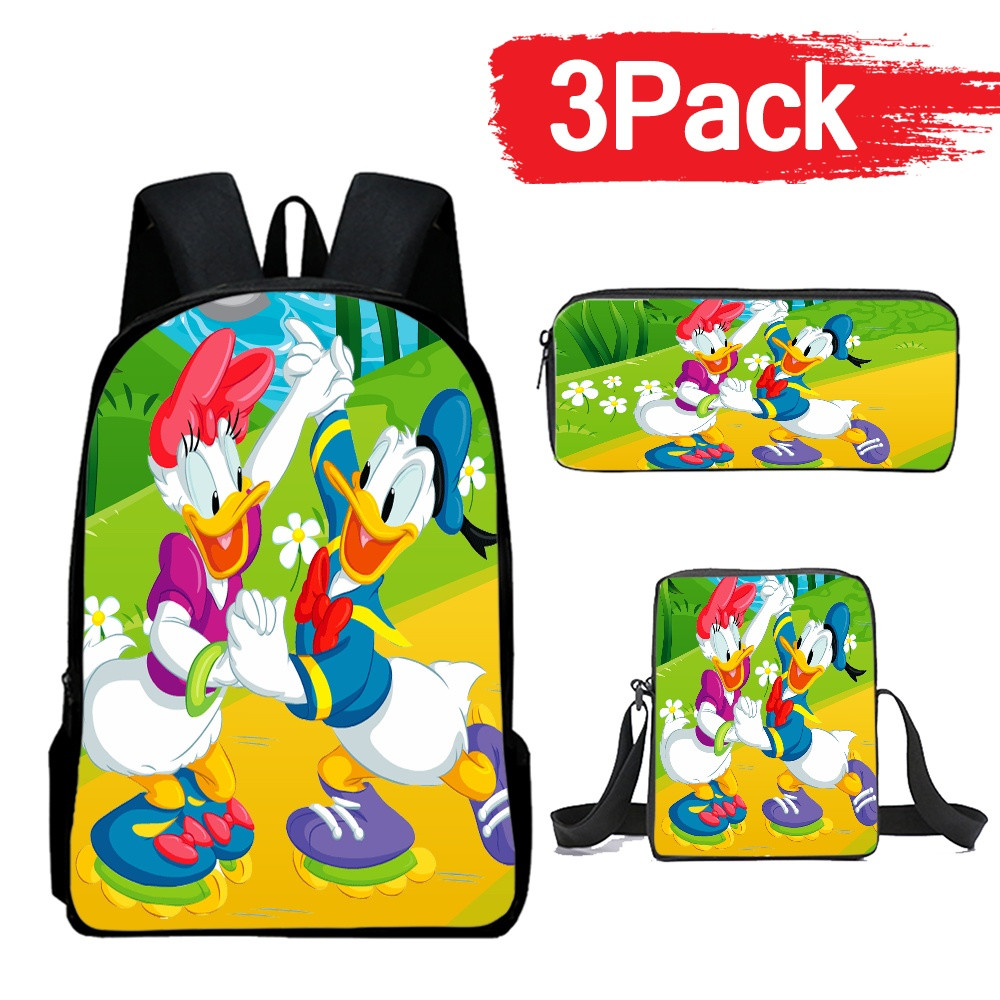 Donald Duck Kids Backpack Fashion Rucksack for Students with Crossbody