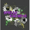 thumbnail image 2 of "Spread Kindness" Flowers With Color Splatter Adult Charcoal Crew Neck Short Sleeve Tee-Medium, 2 of 2